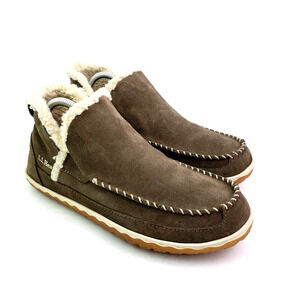 L.L. Bean Brown Ankle Boots with Cream Trim